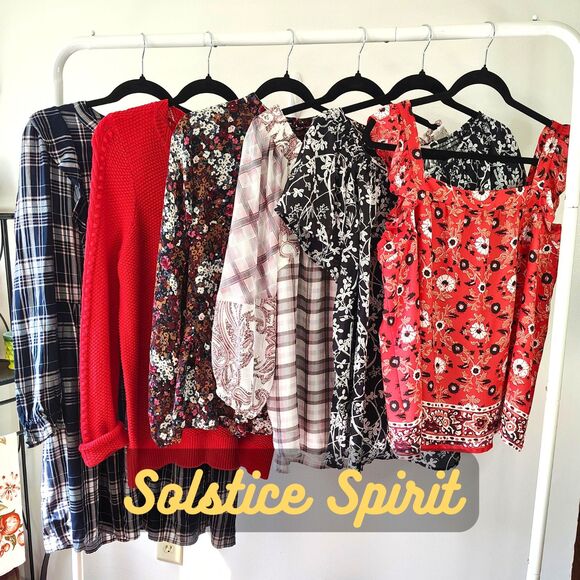 LOFT Tops - LOFT Sz Large Bundle of 6 Women's Blouses Dress & Sweater Boho Career & Casual